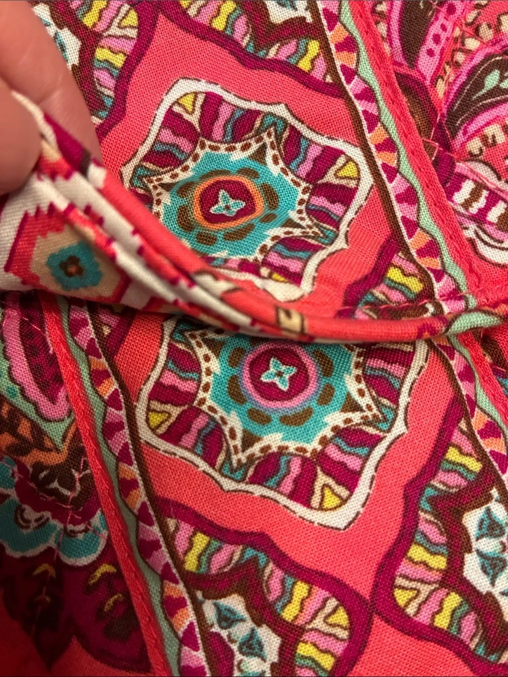 Vera Bradley Call Me Coral Quilted Floral Print Women's Backpack